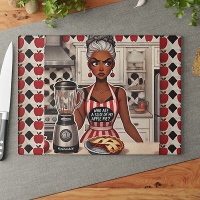 Apple Pie Heist Glass Cutting Board #APH1