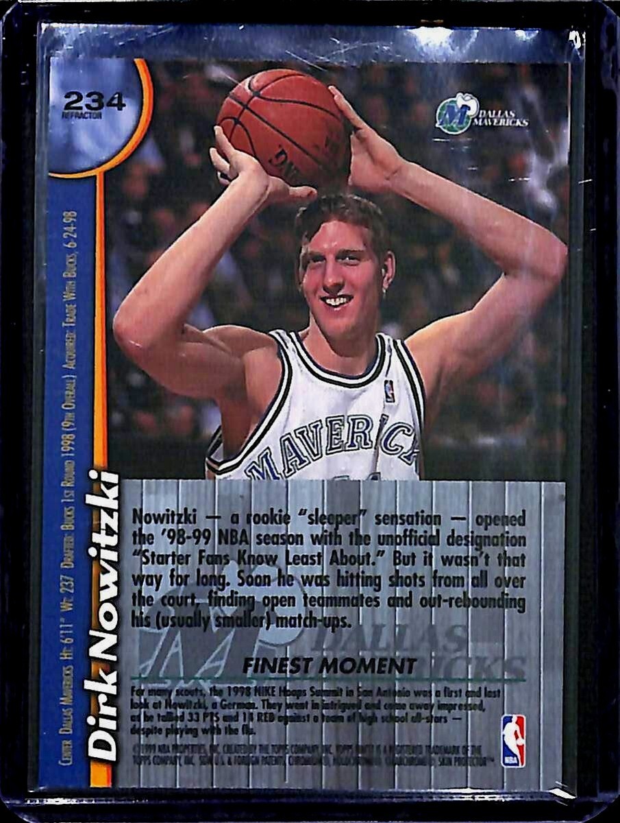 その他 NBA Finest Refractor Dirk Nowitzki RC 1998-99 Topps Finest Basketball Refractor Rookie #234 Dirk