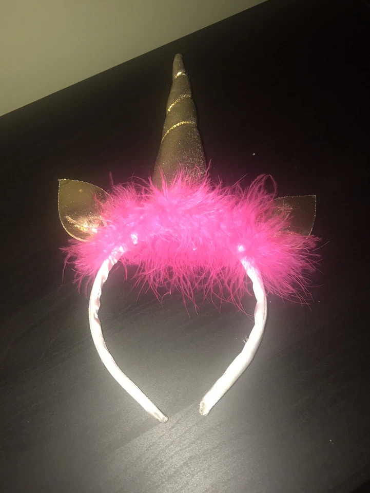 Pink, White & Gold Unicorn Headband - Image 2 of 4
