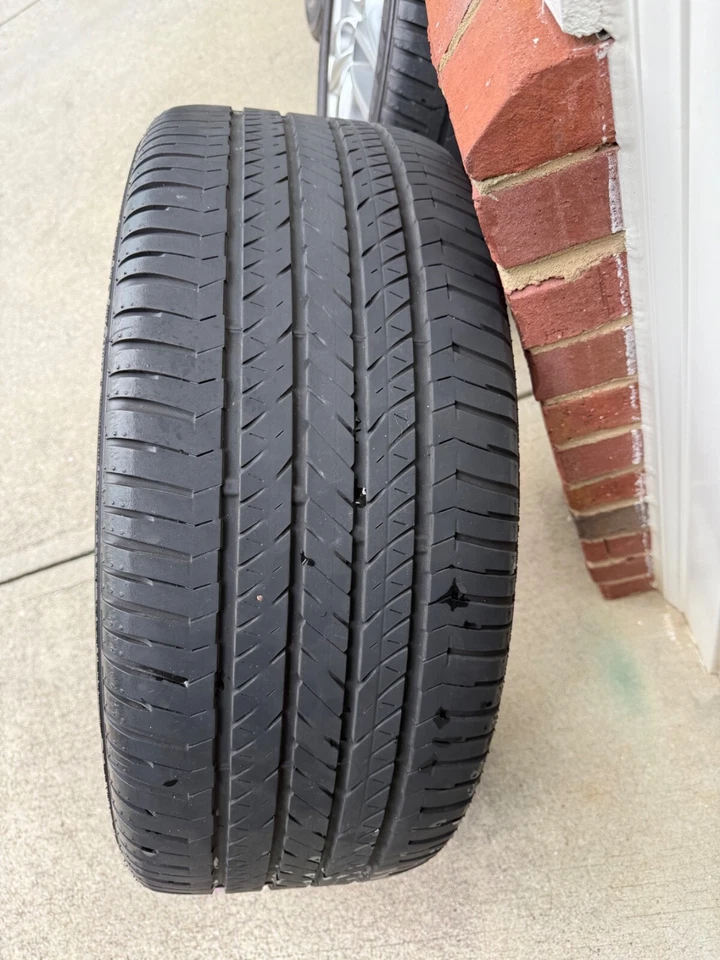 11-18 PORSCHE CAYENNE (958) 19x8.5 ALUMINUM ALLOY 5 DBL SPOKE WHEEL RIM/TIRE SET - Image 2 of 4