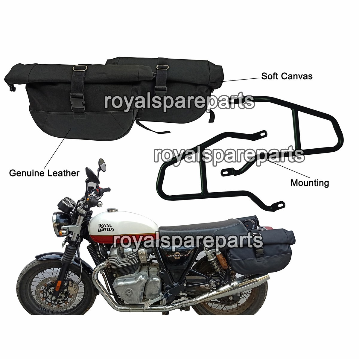 Fit For Royal Enfield GT Interceptor 650 D2 Pannier Bags With
