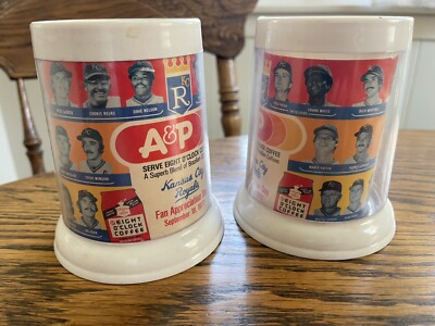 Lot Of 2  Coffee KC Royals Fan Appreciation Sept.18 1977 , Plastic Mug White