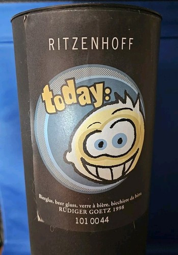 Ritzenhoff Rudiger Goetz Beer Glass w Original Box & Coasters - Pics - Picture 2 of 9