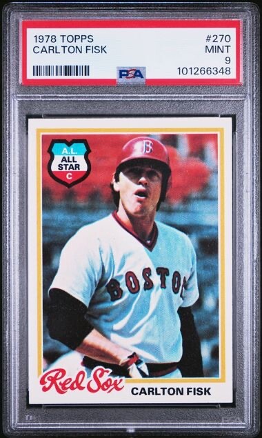 CARLTON FISK 1978 TOPPS BASEBALL CARD #270 PSA 9 MINT GRADED RED SOX HOF .