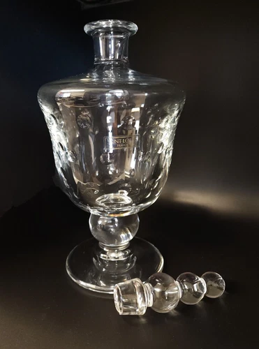 Gorgeous SAINT-LOUIS France Crystal "BUBBLES" Footed Decanter