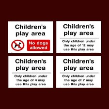 Children's Play Area / No Dogs Allowed / Park age limit - Plastic Sign, Sticker