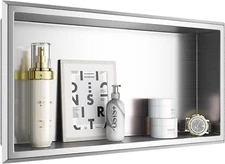 Shower Niche, 24" X 12" No Tile Needed Recessed Wall Niche for Bathroom, Kitchen