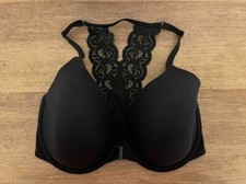 Victoria's Secret Noir Lace 32DD Body By Victoria Full Coverage Front Close Bra