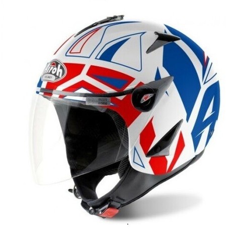 Airoh Casco Jet Jt Convert Blue Gloss Disponibile in Varie Taglie | eBay