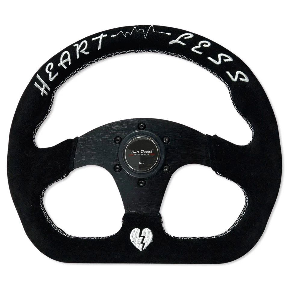 Suede D Shape Steering Wheel + Hub Adapter Kit For Eclipse Lancer Galant Mirage - Image 2 of 4