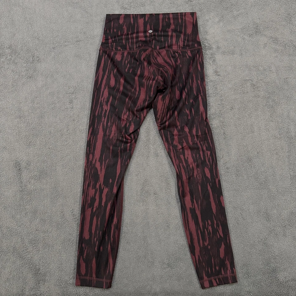 Pantalones legging Lululemon Wunder Under Animal Burdeos tiro alto para mujer talla 6 Foto 2 de 4