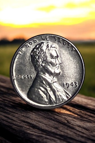 1943 S,P,D Lincoln Wheat Wartime Steel Cents About Uncirculated - Picture 3 of 8