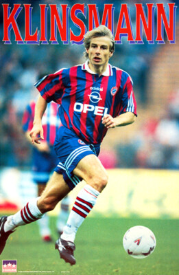 JURGEN KLINSMANN Bayern Munich Germany Football Original 1996 WALL