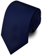 63'' XL Tie Mens Extra Long Solid Woven Necktie for Men Big and Tall Navy Blue