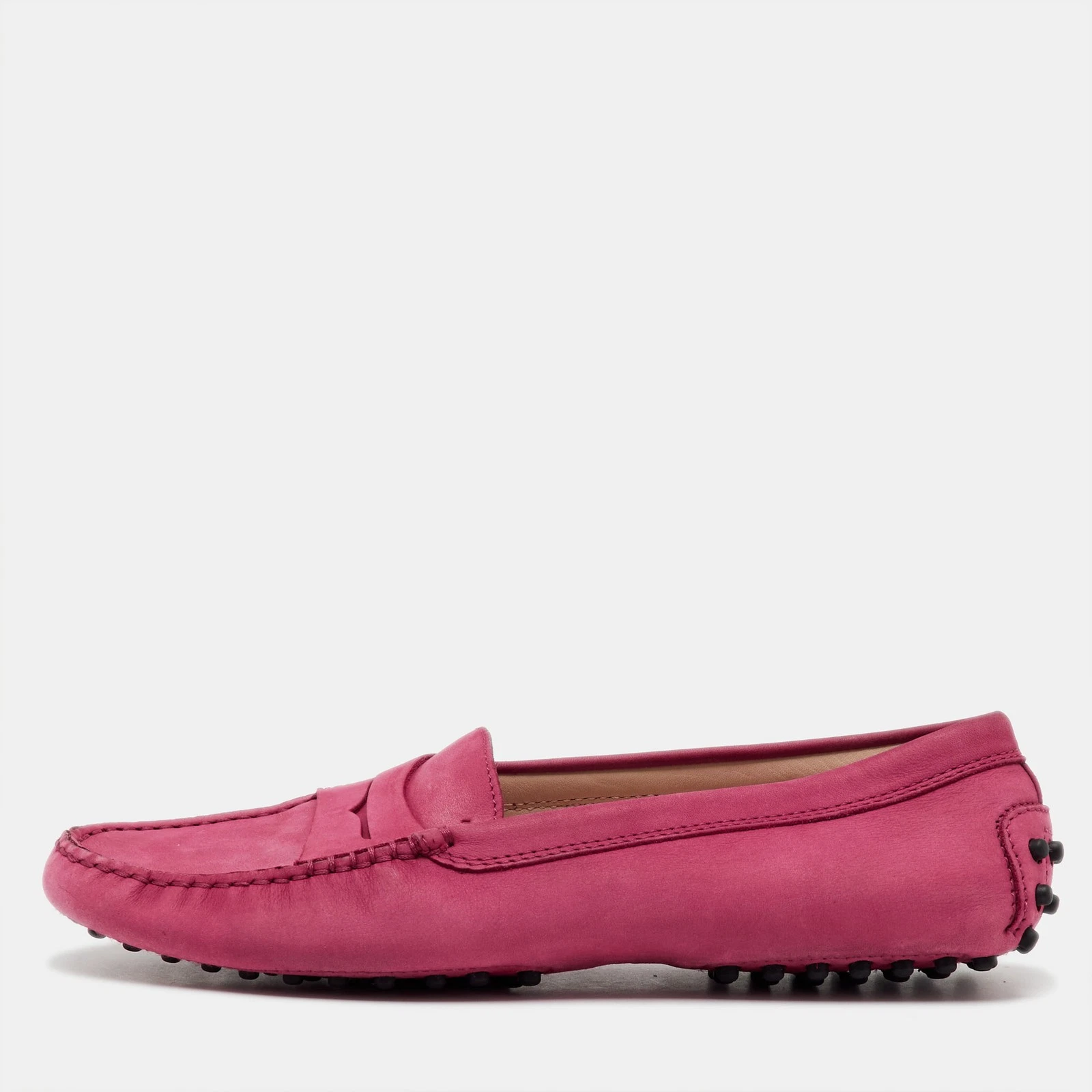 TOD’S Mocassini slip on Tod's rosa in pelle nabuk taglia 38