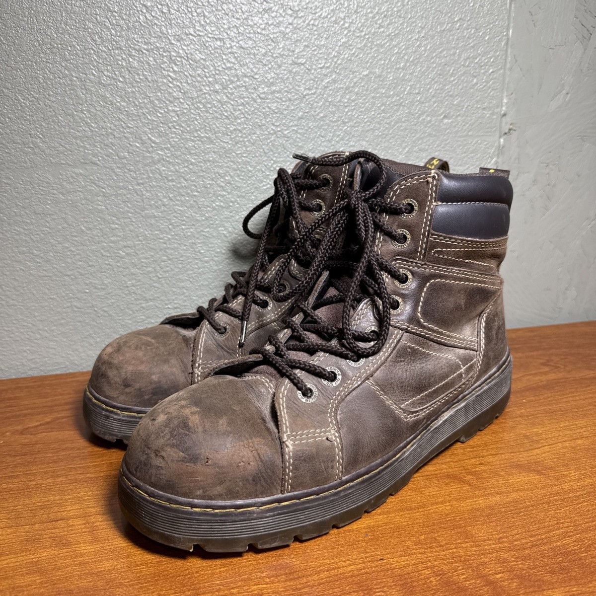 Dr Martens Boots Mens 13 Brown Steel Toe Safety Industrial Work Leather Doc Martens Industrial Steel Toe Safety Boots | Mercari main image 4