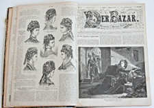 1874 "Der Bazar" Women's Fashion Magazine Civil War Era Original 392 pages