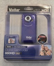 Vivitar Digital Camcorder DVR-880HD 4x Digital Zoom, Built-in Mic, Purple Sealed