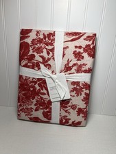 New Pottery Barn Sorrel Toile Shower Curtain 72" Red NWT