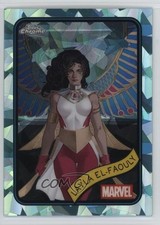 2025 Topps Chrome Marvel Comics Sapphire Aqua 31/75 Layla El-Faouly #10 1se7