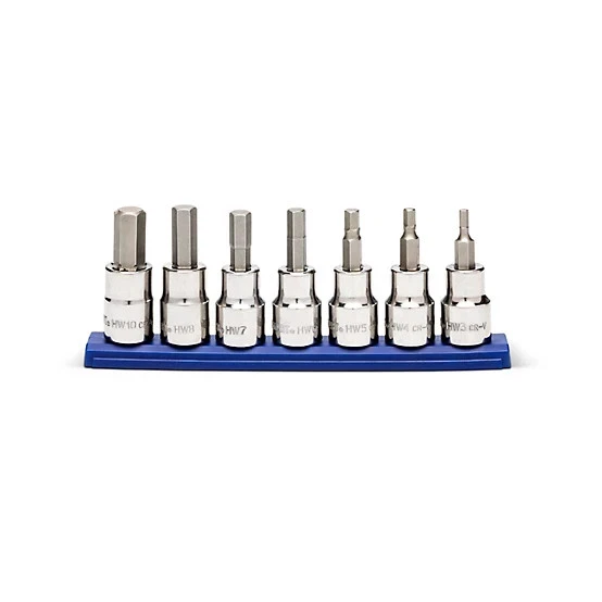 JobSmart 3/8" Drive Metric Hex Bit Socket Set JS202416 Hand Tool Durable 7 Pcs - Image 2 of 4