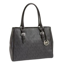 MICHAEL KORS Jet Set MK Signature Work Tote Bag Office Travel Busines Clasic EUC