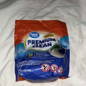 Great Value 16 Pack Premium Clean Laundry Packs Unopened