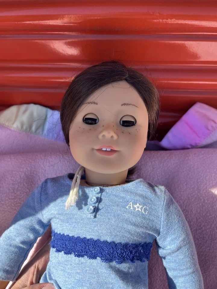 "Muñeca American Girl Just Like You #55 pelo castaño ojos verdes pecas 18""" Foto 3 de 3