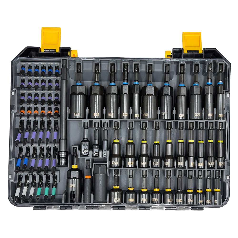 80 Piece Portable Magnetic Impact Nut Driver Set Universal Sockets Power Drill