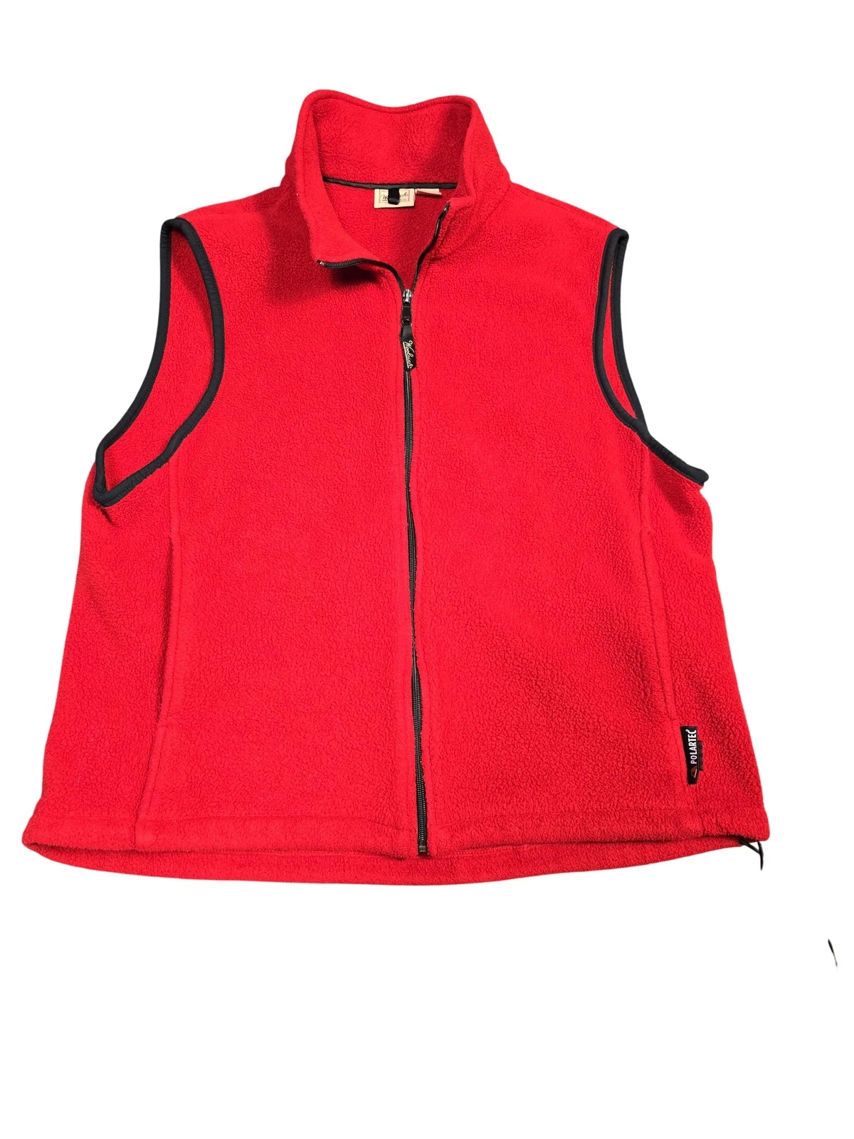 Vintage Woolrich Vest Mens Large Red Polartec Fleece Full Zip Made USA 90s