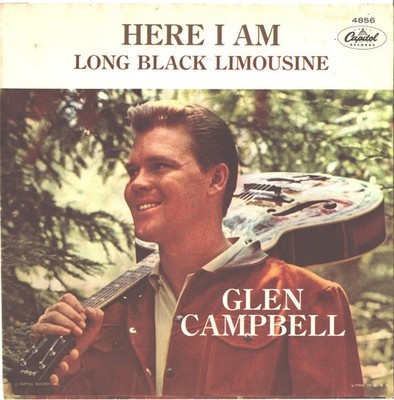 GLEN CAMPBELL--PICTURE SLEEVE+45-(LONG BLACK LIMOUSINE)--PS--PIC--SLV