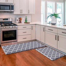 2 PCS Kitchen Mat Set Cushioned AntiFatigue Floor Mats Rugs Runner