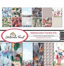 Reminisce WATERCOLOR FOREST SCRAPBOOK KIT 12 12x12 Papers scrapbookS cards