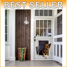 Durable Telescoping Frame Pet Door for Large Dogs - Weatherproof  Insulated