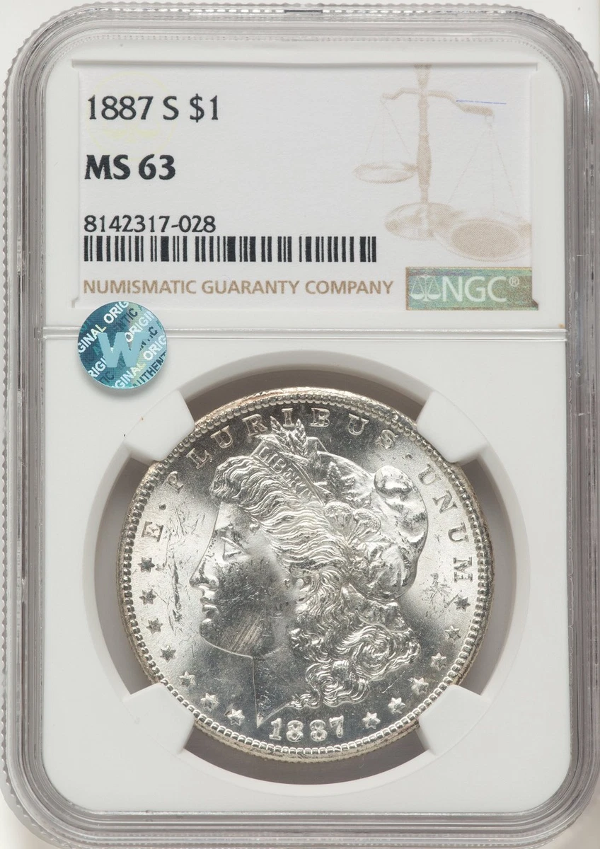 MS 63 Graded 1887 Year Morgan US Dollars (1878-1921) for sale | eBay