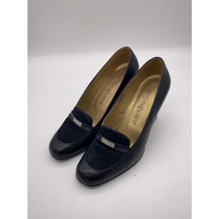 Decolte Yves Saint Laurent YSL tacco EU 36 pelle nera dal Giappone 101536K Authen
