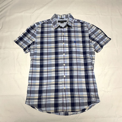 US Polo Assn. Multi Color Plaid Short Sleeve Button Down Size Small Cotton 