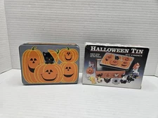 BOX & TIN ONLY For JSNY Halloween Magnet Set📍Empty 📍Vintage Halloween Decor 