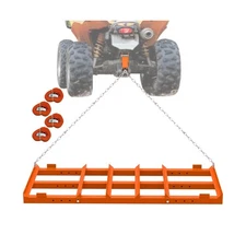 4 Ft Drag Harrow, Heavy Duty Driveway Grader, Tow Behind Lawn Rake with 5 Ft ...
