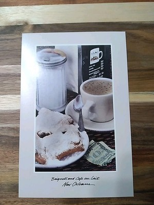 New Orleans Beignets and Cafe au lait Postcard Classic Cards  G2 Ltd. T.L. Smith