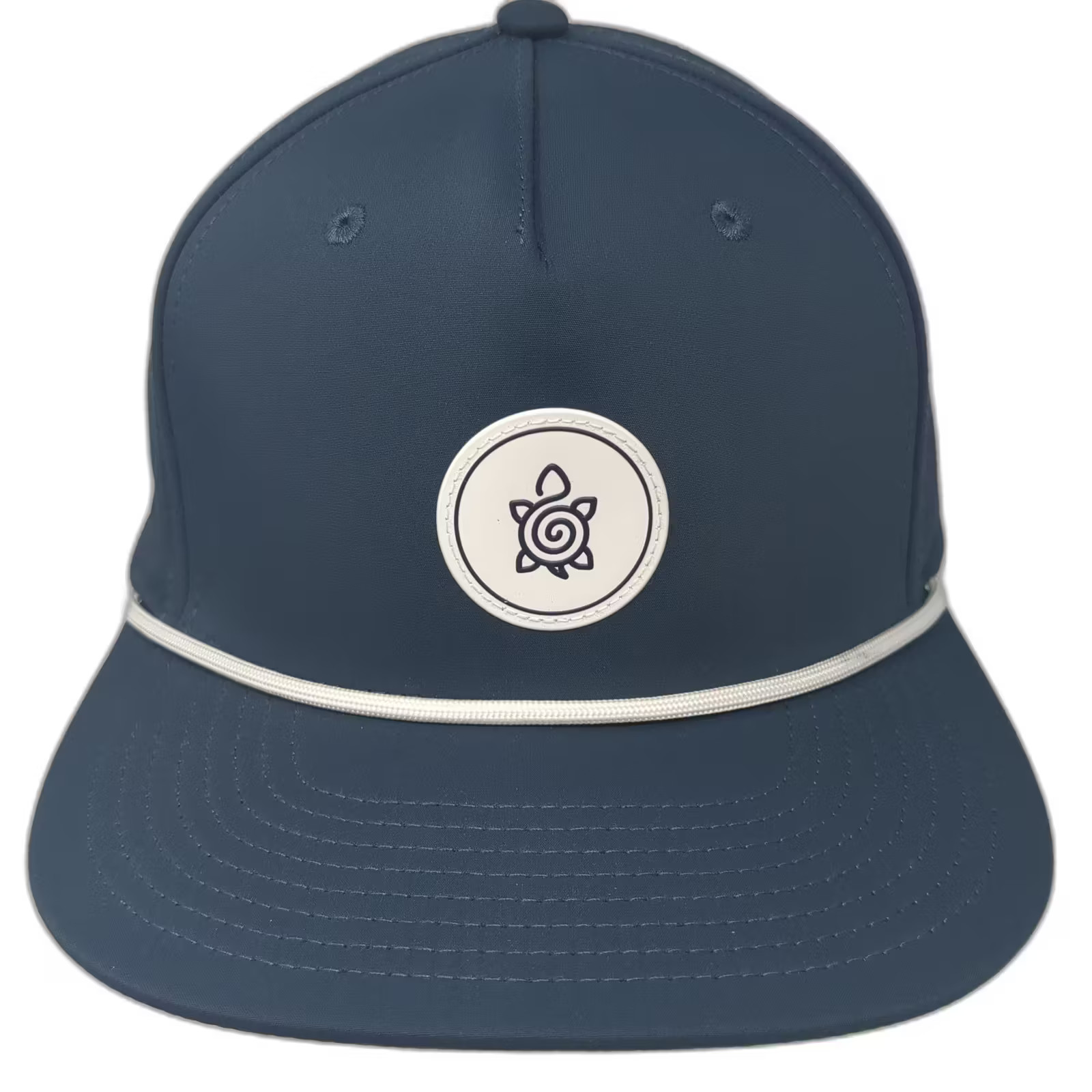 Turtleson 5 Panel Performance Hat Blue White Rope… - image 1