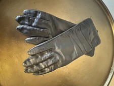 Vintage Merona Women  s Dressy Sheep Skin Leather Gloves Black