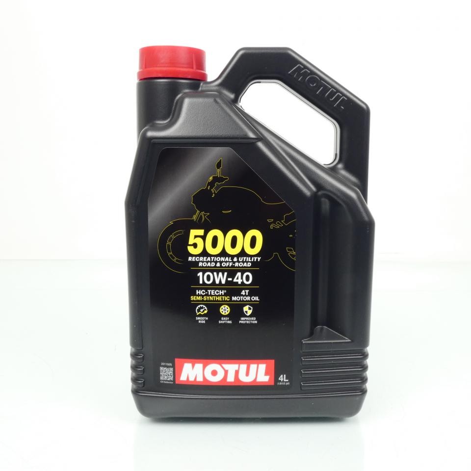 Huile Motul 5000 10W40 résout le patinage d'embrayage des motos et quads 4T