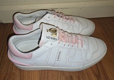 AUTHENTIC LANVIN White w/ Pink Clay Sneakers US 11 EUR 41 Designer Shoes