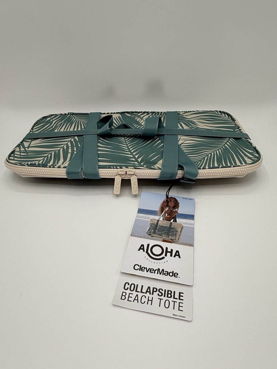Aloha Collection CleverMade Costco Collapsible Beach Tote Bag