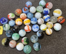 Lot of 40 Mix of Makers Vintage Glass Marbles lot 304 