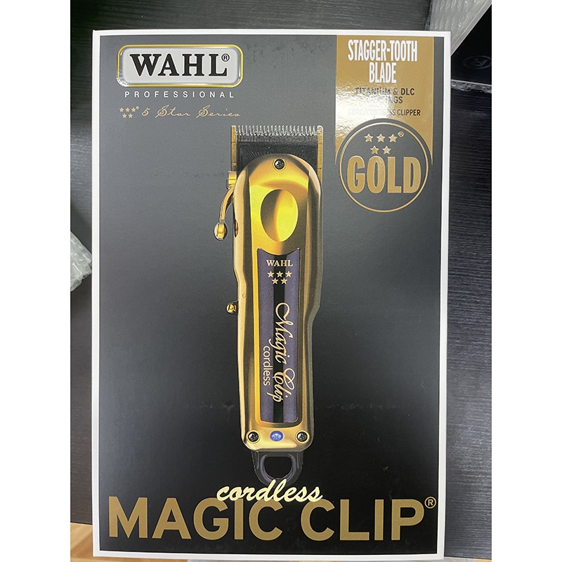 NEW Professional 5 Star Gold Cordless Magic Clip Hair Clippe