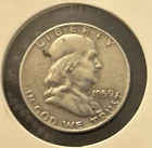 1959-D Franklin Half Dollar W/DDO Errors! Very Fine and Real Silver!