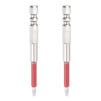 "2X TT10 Torx-Schraubendreherbit 1/4\" 3\" FüR Magnetisch Mit Loch"