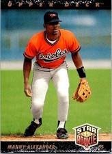 Manny Alexander Upper Deck 5 Baltimore Orioles Star 1993 Rookie Baseball Card. rookie card picture